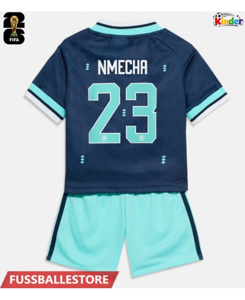 Günstige Deutschland Felix Nmecha #23 Auswärts Trikotsatzt Kinder WM 2026 Kurzarm (+ Kurze Hosen)